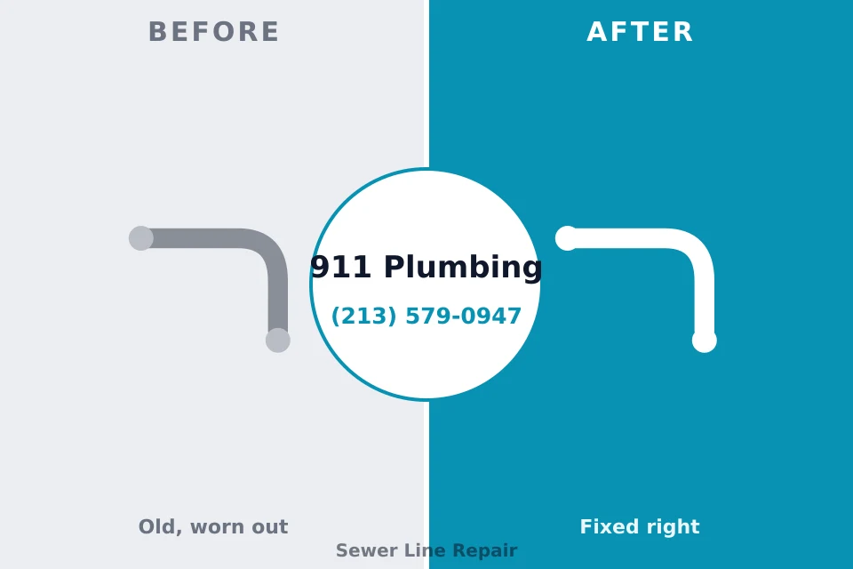 Before and after: plumbing repair Hopewell, TN